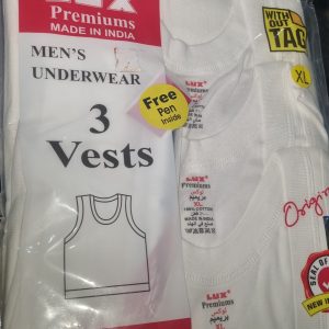 Lux Premiums Men's Underwear Vest- Singlet 3 in 1( XL)